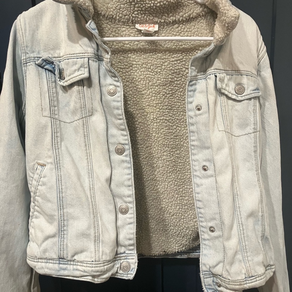 Sherpa-Lined Denim Jacket